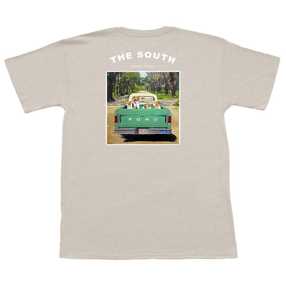 NEW THE STATE COMPANY men's dog days short sleeve shirt in oatmeal